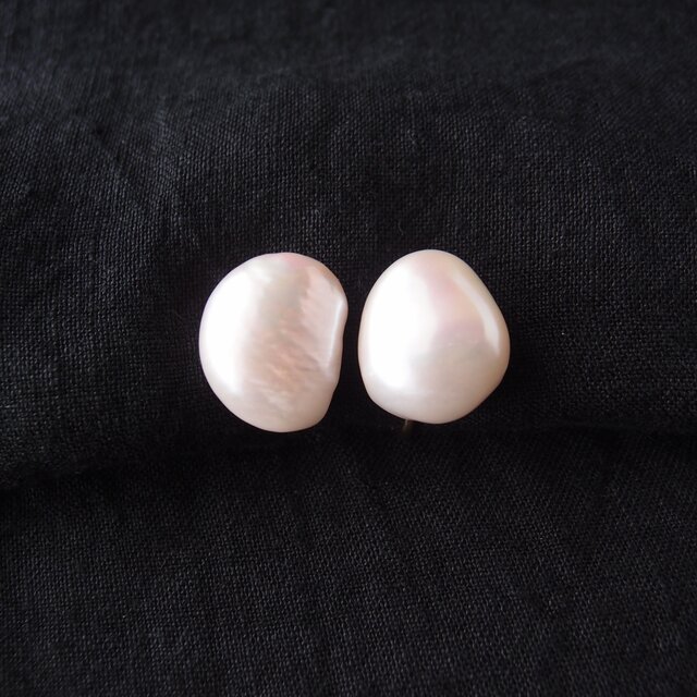 Big Baroque Pearl Earrings／大粒バロックパール クリップイヤリング