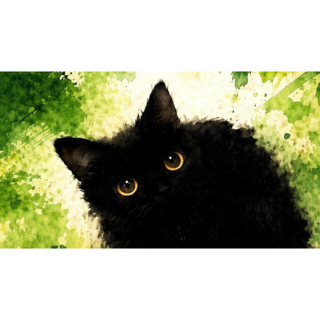 見つけた、君を。／黒猫 アートポスター | iichi 日々の暮らしを