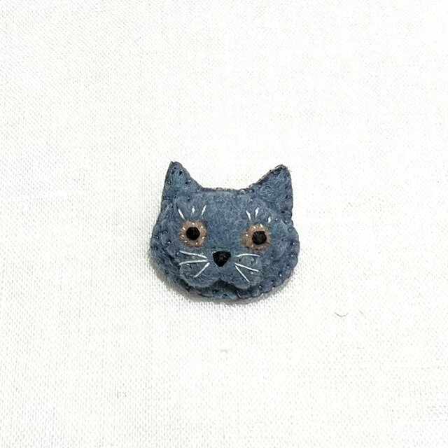 フェルトの猫ブローチ【極小2cm】ブリショー猫 ｜DoudouMimi ⑦