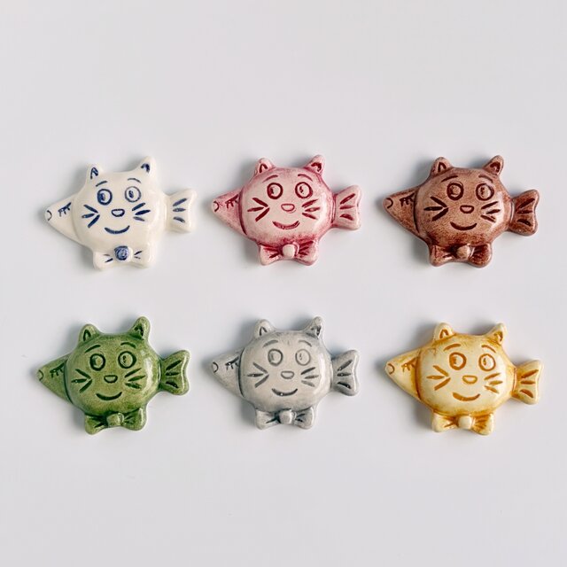 2011年 NEXネクス 猫と魚のフェーヴ フェーヴ ネコ ねこ フランス製