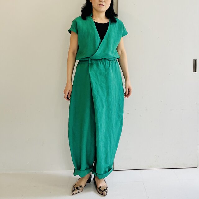 R.H. VINTAGE ミントグリーン サロペット クロスフロントサロペット(グリーン) | iichi 日々の暮らしを心地よく