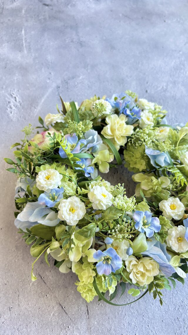インテリア・生活道具 上品な紫陽花リース 26cm｜ギフト対応・高級