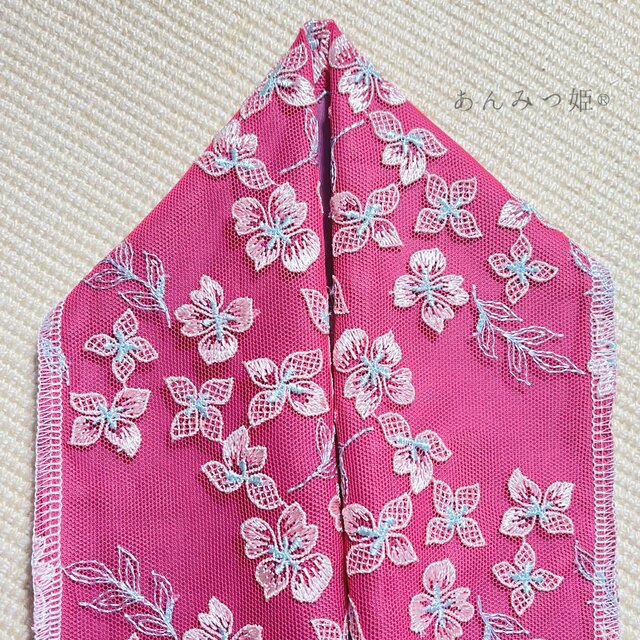 洗える刺繍半衿 撫子色小花【あと2点】 | iichi 日々の暮らしを