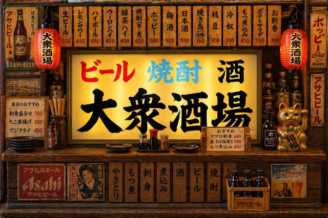 オーダー無料】大衆酒場 ビール 焼酎 日本酒 肴 居酒屋 焼鳥 昭和