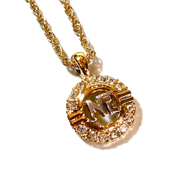 Nina Ricci」 Vintage Logo Rhinestone Necklace | iichi 日々の暮らし 