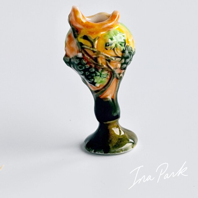 ドーム兄弟 葡萄文花瓶 フェーブ ナンシー派 アール・ヌーヴォー工芸品