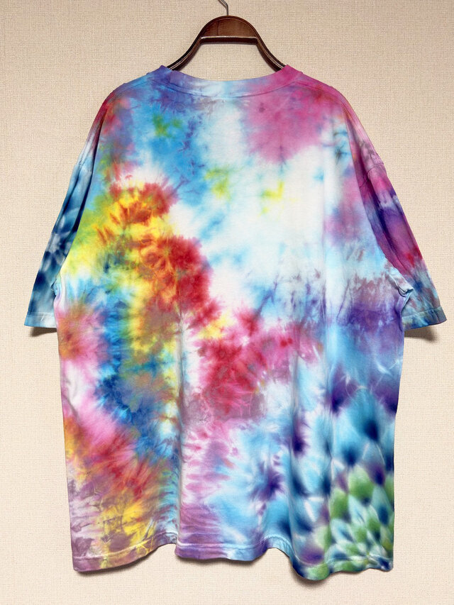 ＊完売サイズ＊　kolor タイダイ　シャツ タイダイ ビッグシルエット Tシャツ XLサイズ 曼荼羅 カラフル Hippies