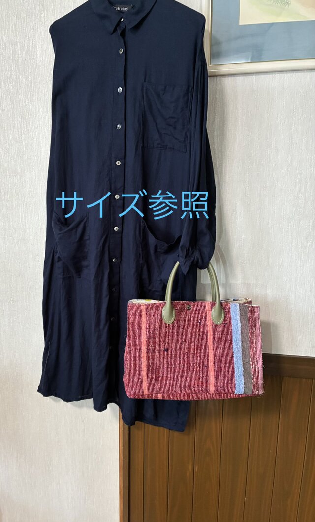 裂き織りバッグ 手織り♪ | iichi 日々の暮らしを心地よくする