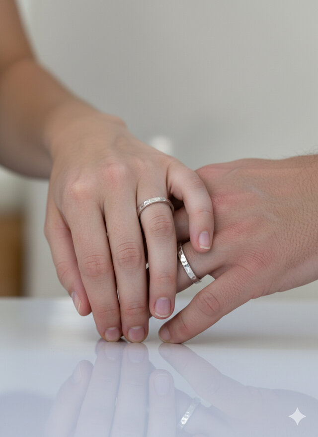 ペアリング「TIN」hammer 錫 錫婚式 | iichi 日々の暮らしを心地よく