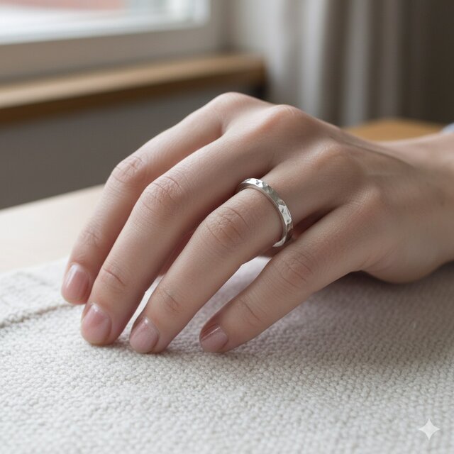 ペアリング「TIN」hammer 錫 錫婚式 | iichi 日々の暮らしを心地よく