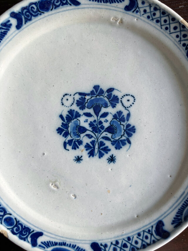 18世紀 Delft デルフト 平皿 オランダ アンティーク 0502572 | iichi