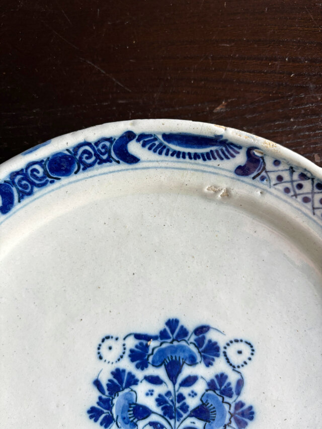 18世紀 Delft デルフト 平皿 オランダ アンティーク 0502572 | iichi