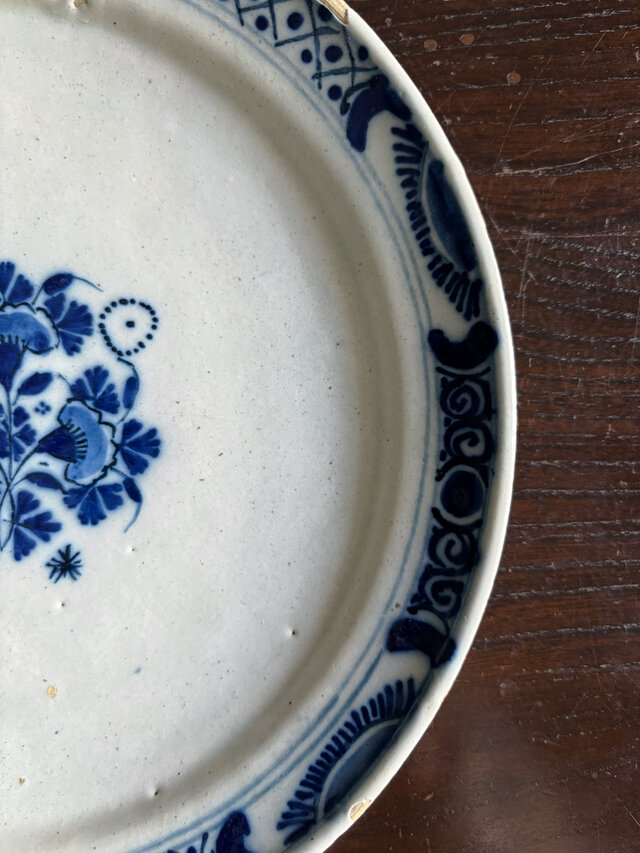 18世紀 Delft デルフト 平皿 オランダ アンティーク 0502572 | iichi