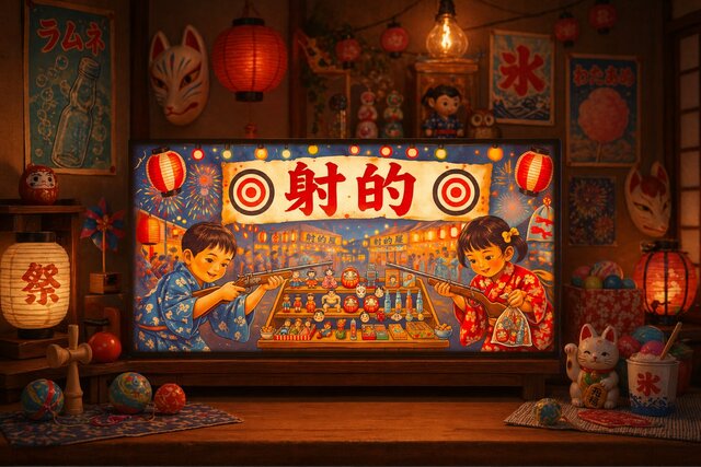 オーダー無料】射的 ゲーム お祭り 縁日 昭和レトロ 的当て ダーツ