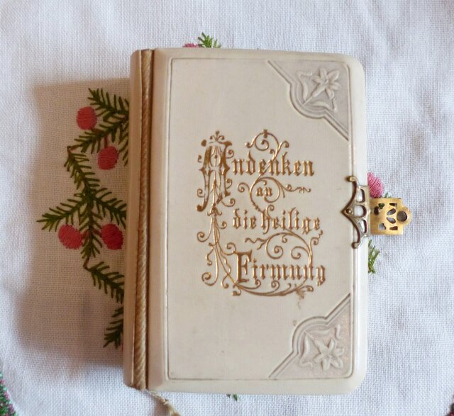 ミニ祈祷書 Andenken an die heilige Firmung 金の刻印 1897年 ドイツ