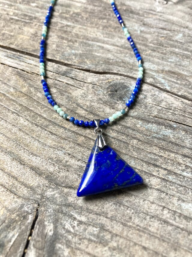 sv925* Sacred Blue Lagoon 聖なる海の記憶☆大粒ラピスラズリと南国の 