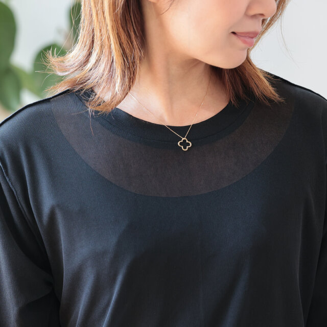K18/クローバーネックレス｜18金 ゴールド 花モチーフ 四葉 クローバー