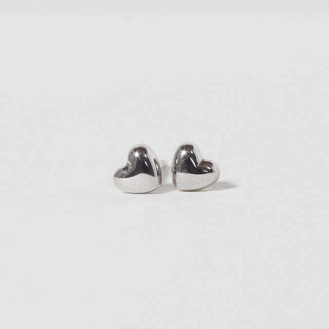 プラチナ 3mm ハートピアス スタッドピアス PT Pt900 heart ワン