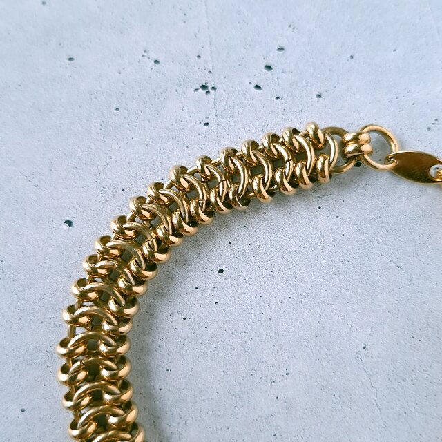 TRIFARI 》 gold tone design chain トリファリ ヴィンテージ 