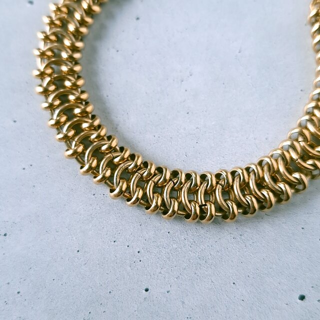 TRIFARI 》 gold tone design chain トリファリ ヴィンテージ