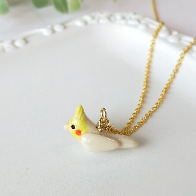 オカメインコ・ルチノーのネックレス | iichi 日々の暮らしを心地よく