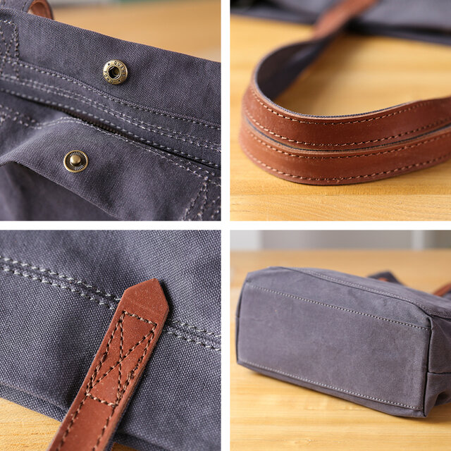 帆布×本革 トートバッグ ショルダーバッグ ノートパソコンが入る 2way