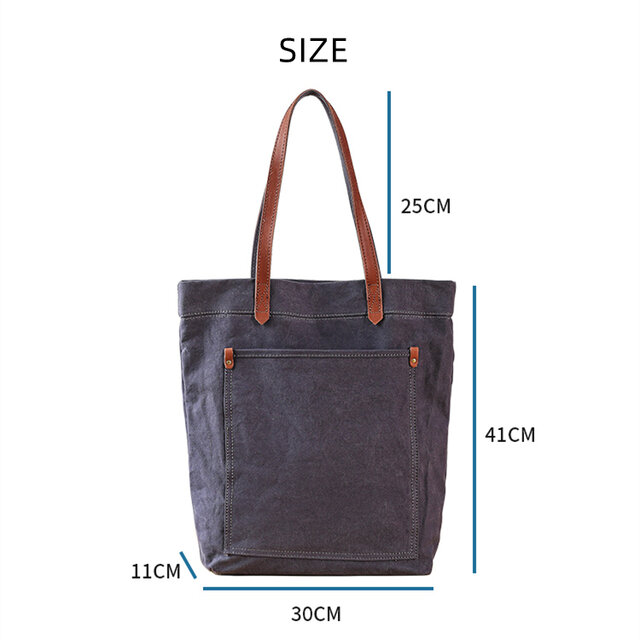 帆布×本革 トートバッグ ショルダーバッグ ノートパソコンが入る 2way