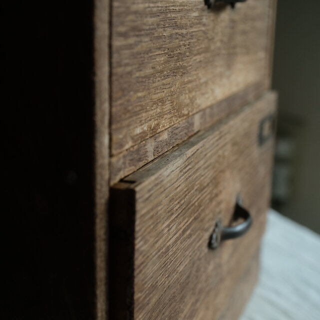 アンニュイな雰囲気◇三段引き出し棚 収納箱 antiques・骨董 レトロ