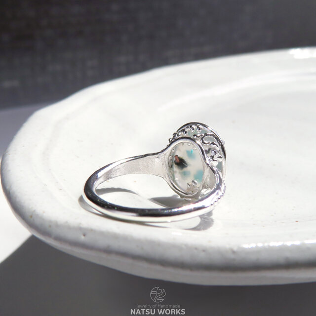 クリソコラ カルセドニー リング / Chrysocolla in Chalcedony Ring