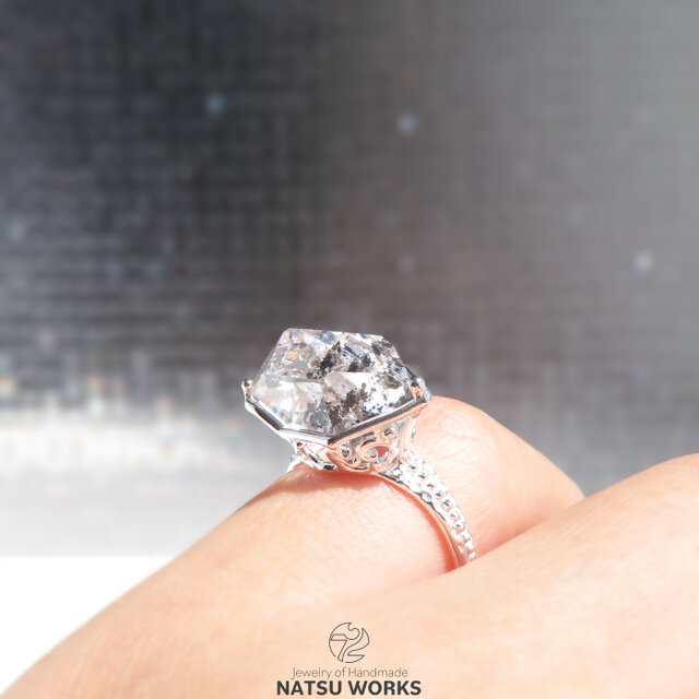 ハーキマーダイヤモンドリング10K刻印有 SALE ]ハーキマー・ダイヤモンド Herkimer Ring ⑳ | NATSU WORKS Jewelry