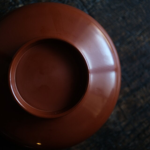 ブラウンに螺鈿細工の梅◇時代物 漆芸蓋付椀 古漆器 骨董・antiques