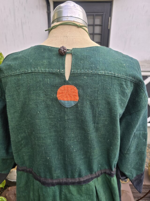 着物リメイク ハンドメイド グリーン 紋 風呂敷 ワンピース | iichi