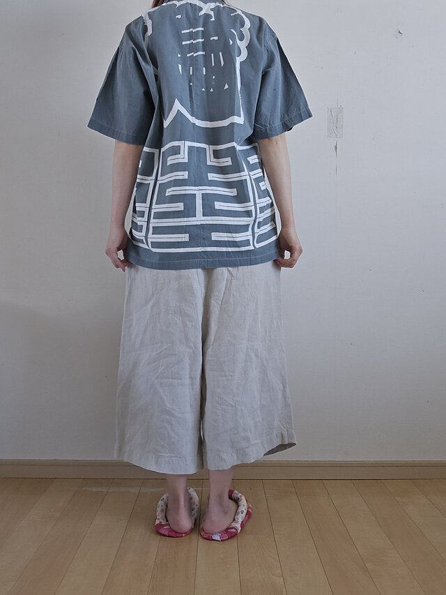 着物リメイク　半纏　アロハシャツ　メンズも着れます 着物リメイク 半纏 アロハシャツ メンズも着れます | iichi 日々の