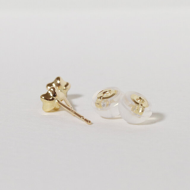 K18 4mm 星ピアス スタッドピアス 18金 イエロー ホワイト ピンク