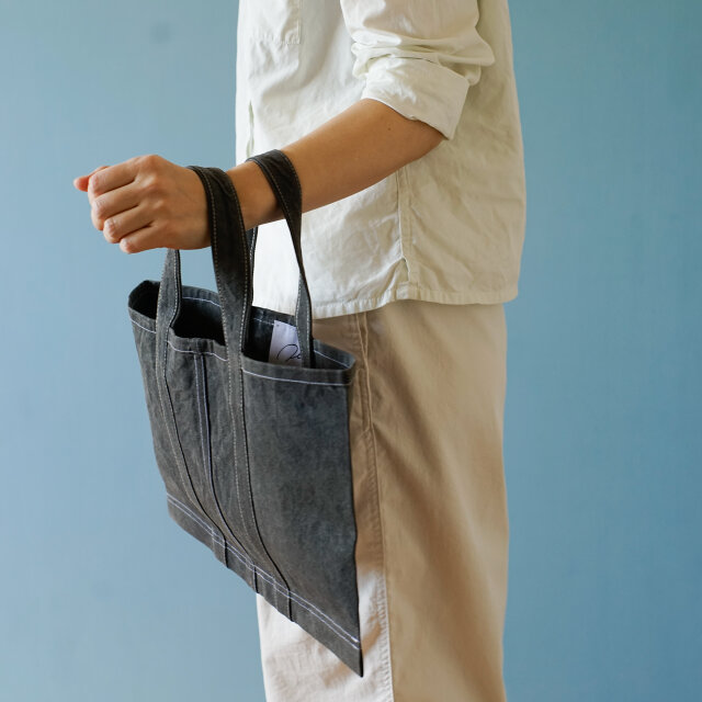 柘榴染｜トートバッグ｜Petanco Tote / MINI ｜軽やかに持てるロウ引き