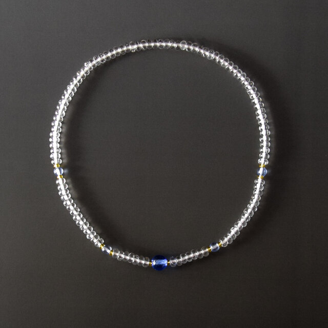 5mm 本水晶 ブルークォーツ 黄水晶 仕立て 108玉 二重巻き 数珠