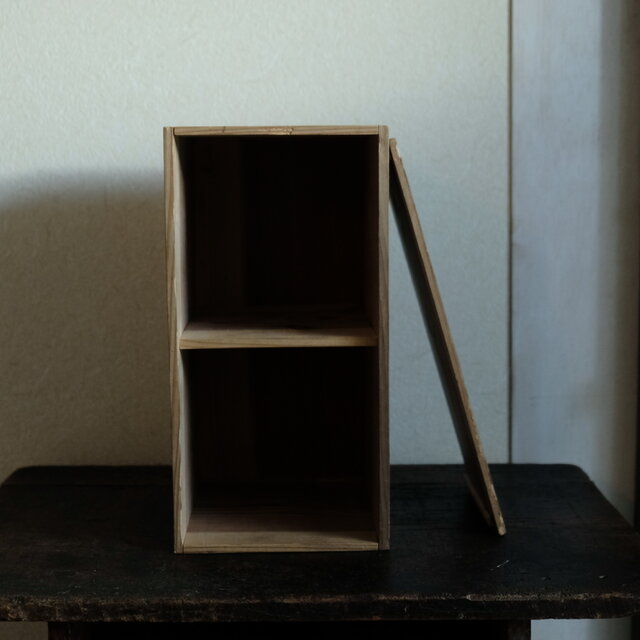 特価¥1200→¥750】古い明治期の蓋付木箱◇味のあるお品物。収納やDIY
