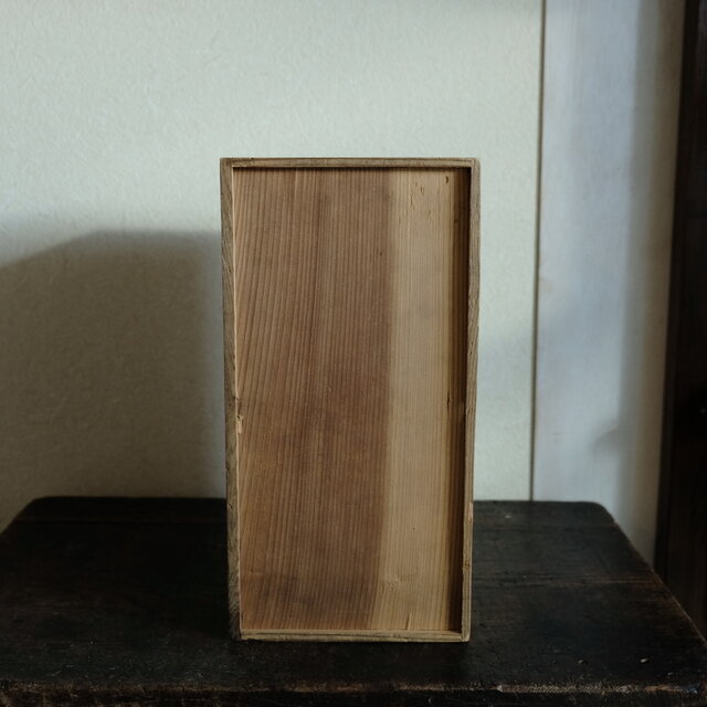 特価¥1200→¥750】古い明治期の蓋付木箱◇味のあるお品物。収納やDIY