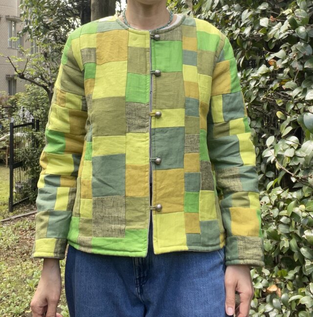 Greenclothing パッチワークジャケット パッチワークジャケット グリーン | iichi 日々の暮らしを心地よくする