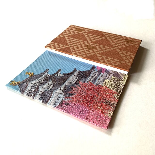 名古屋城〜鱗雅』 美術名画御朱印帳 B6 大判サイズ 名古屋城 正絹金襴
