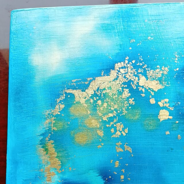 水の中の青 アルコールインクアート 抽象画 | iichi 日々の暮らしを