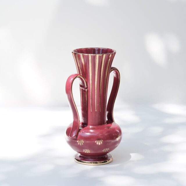 Gefle】“Rubin” Vase by Arthur Percy /北欧製/ 1930年代 / 陶器花瓶