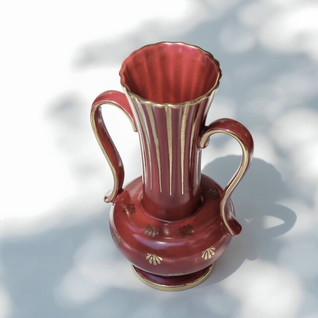 Gefle】“Rubin” Vase by Arthur Percy /北欧製/ 1930年代 / 陶器花瓶