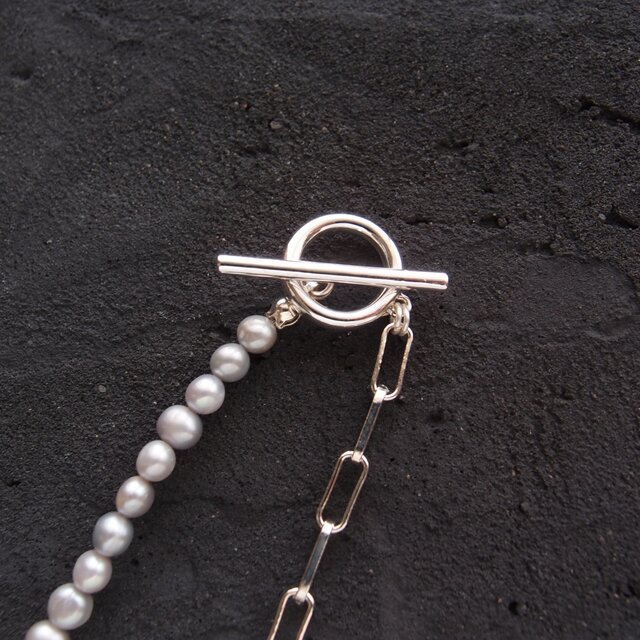 SV】Baroque Pearl Asymmetry Necklace ／バロックパール 非対称