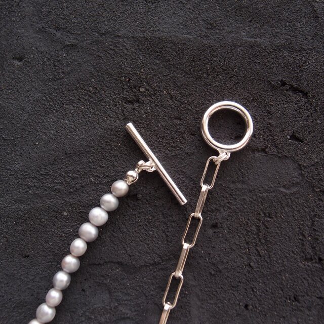 SV】Baroque Pearl Asymmetry Necklace ／バロックパール 非対称