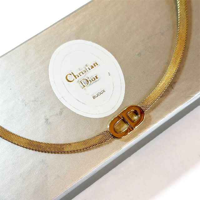 Christian Dior」 Vintage CD Logo Necklace Choker | iichi 日々の