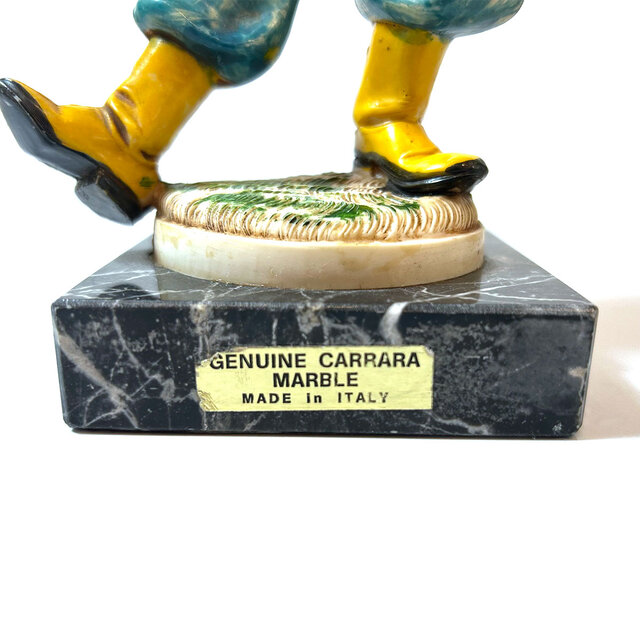 Vintage Italian Boy Figurine on Carrara Marble Base | iichi 日々の 