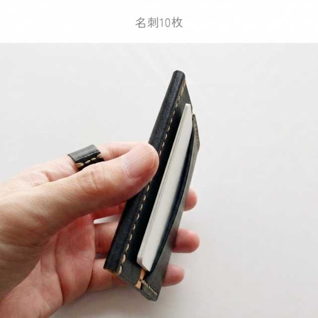 薄型カードケース【quint/くいんと】丨ログウッド染め革 草木染め丨