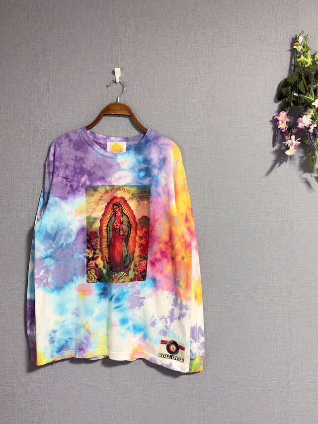 タイダイ ロングスリーブ Tシャツ カラフル Mサイズ グアダルーペ