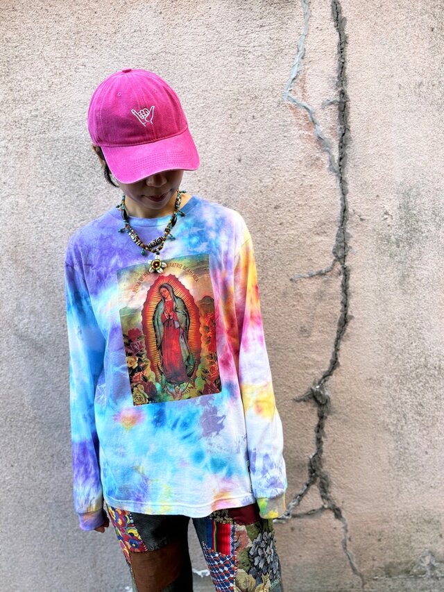 タイダイ ロングスリーブ Tシャツ カラフル Mサイズ グアダルーペ